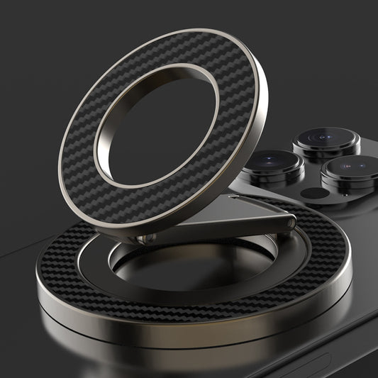 360 Degrees Rotating Car Folding Double-sided Magnetic Fastened Ring Mobile Phone Holder